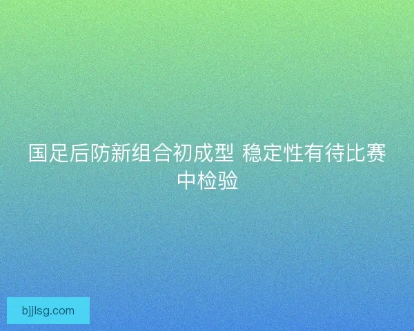 国足后防新组合初成型 稳定性有待比赛中检验