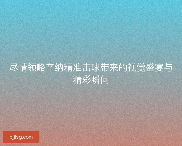尽情领略辛纳精准击球带来的视觉盛宴与精彩瞬间