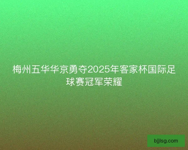 梅州五华华京勇夺2025年客家杯国际足球赛冠军荣耀